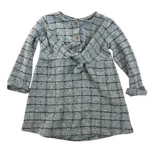 Zara Baby Girl 12-18 months Gray Knit Sweater Dress
